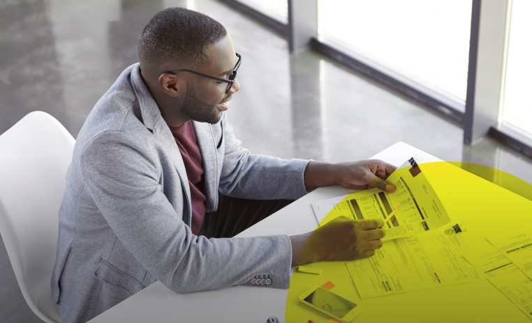Man Sitting in an office